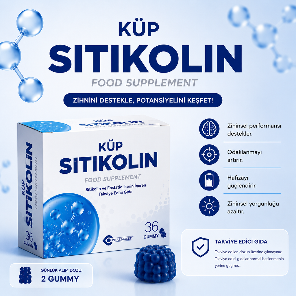 Pharmaser Sitikolin 36 Gummies (Çiğnenebilir)